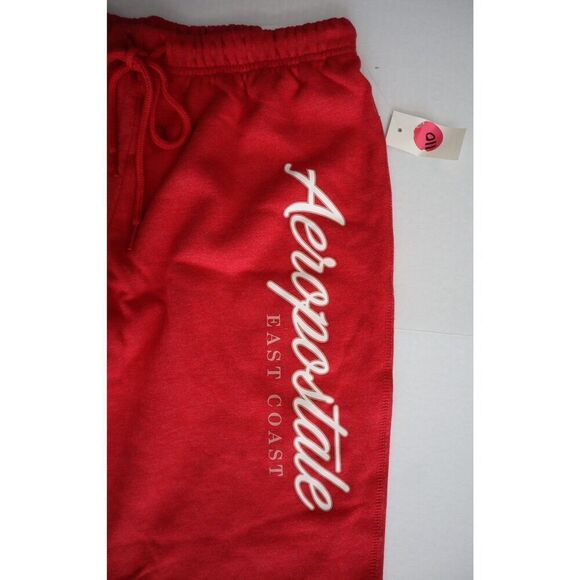 Aeropostale 3337-622 Women's Sz Small Red Script Cinched Jogger Sweatpants - Picture 4 of 9